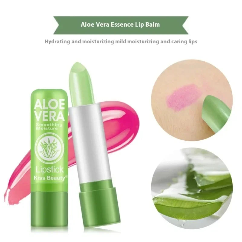 Aloe Vera Moisturizing Lipstick Natural Lasting Temperature Changing