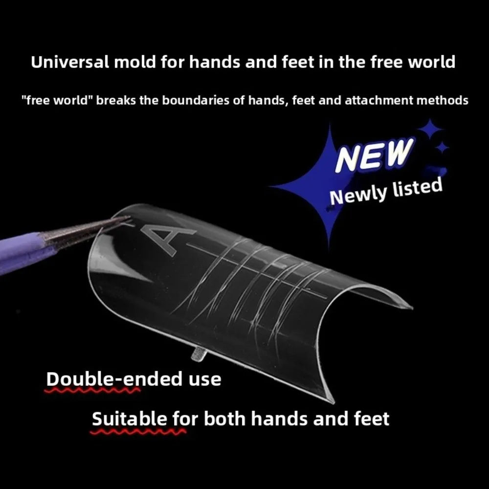 Gifts Transparent Toe Nail Molds Double-head Half Full Cover Manicure Zpaxo