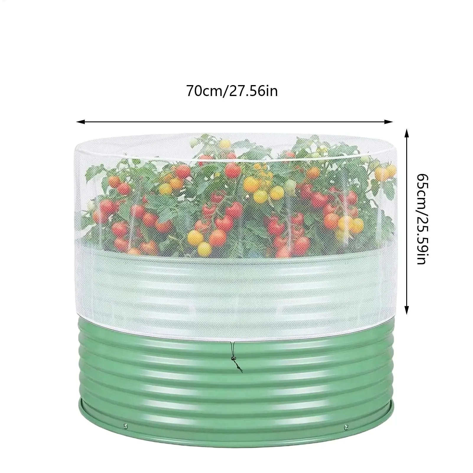 Raised Bed Net Breathable Reusable Drawstring Garden Netting Fine