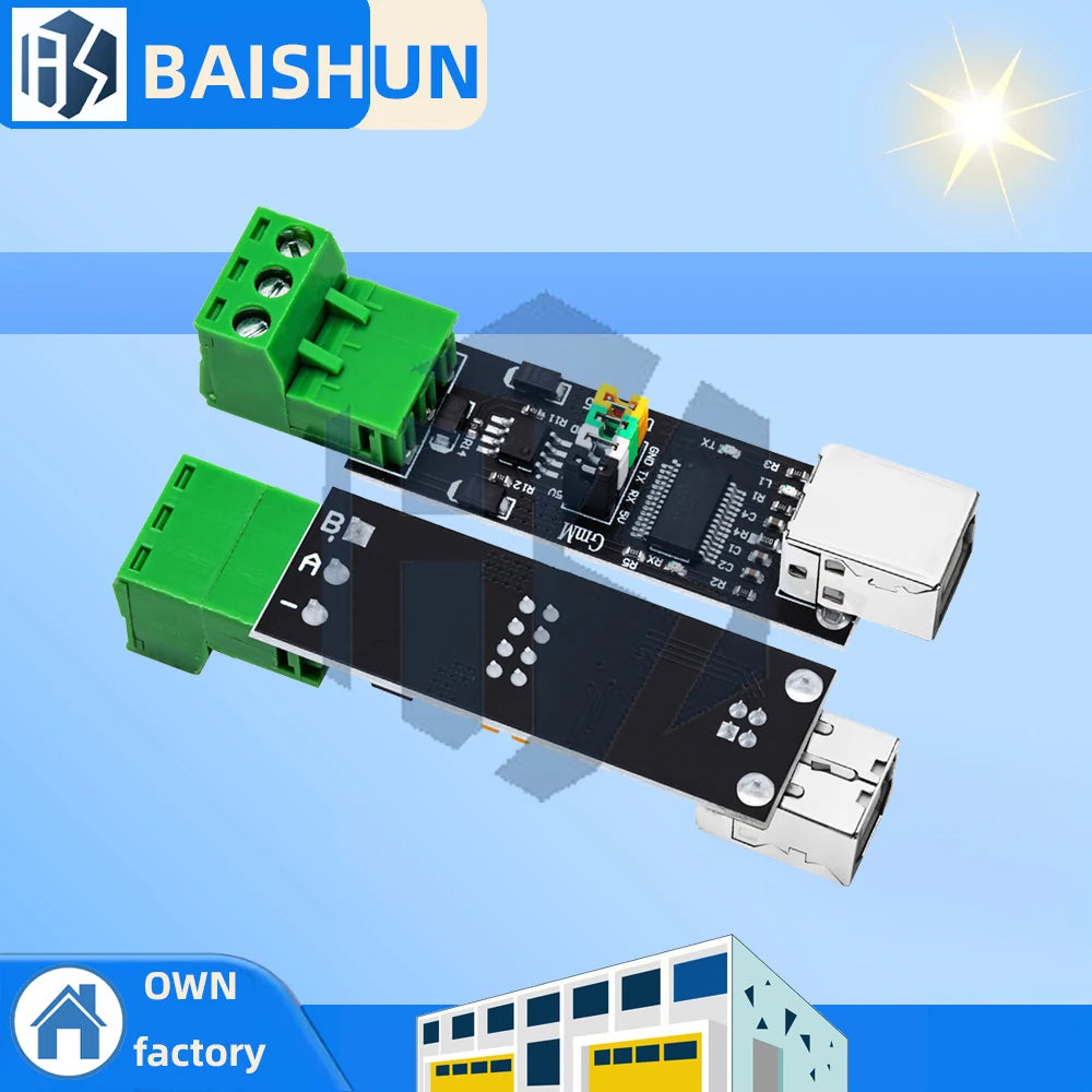 USB TTL RS485 Converter Module 3 3V 5V Dual Voltage Serial Adapter Zpaxo Default Title