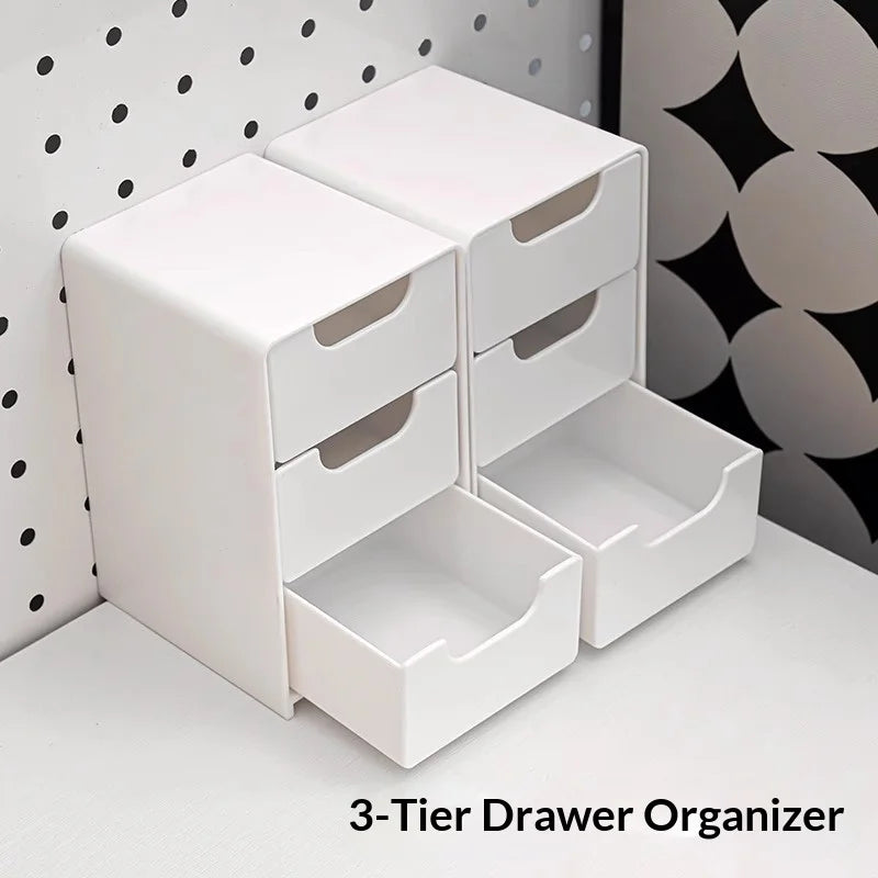 Hot Desktop Storage Box, Drawer Style Stationery, Hand Account Organizing Box, Dormitory Desk Miscellaneous Storage Artifact Zpaxo