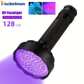 395nm UV Black Light Flashlight – 128 LED Ultraviolet Torch