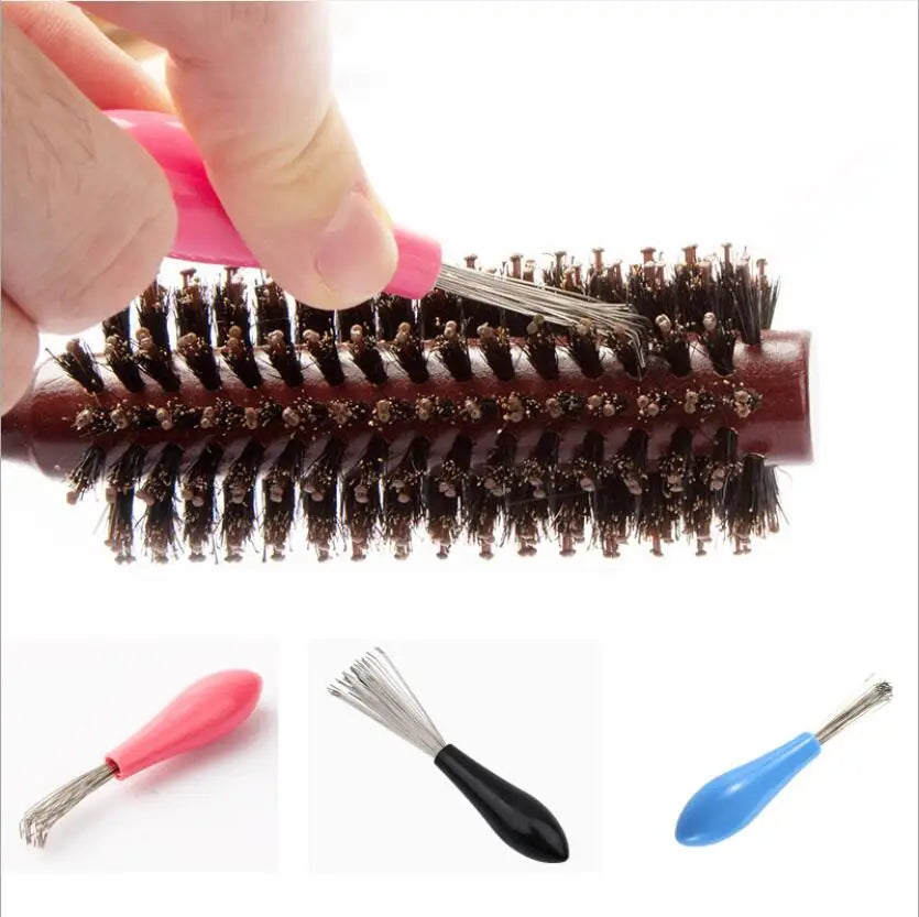 New Mini Hair Brush Combs Cleaner Embedded Tool Plastic Cleaning Remover Handle Tangle Hair Brush Hair Care Salon Styling Tools Zpaxo