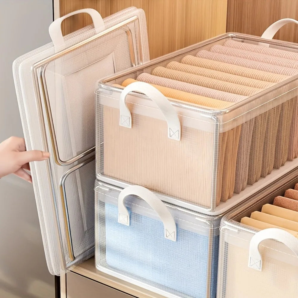 Foldable Storage Drawer Wardrobe Portable Bins Space-saving Closet