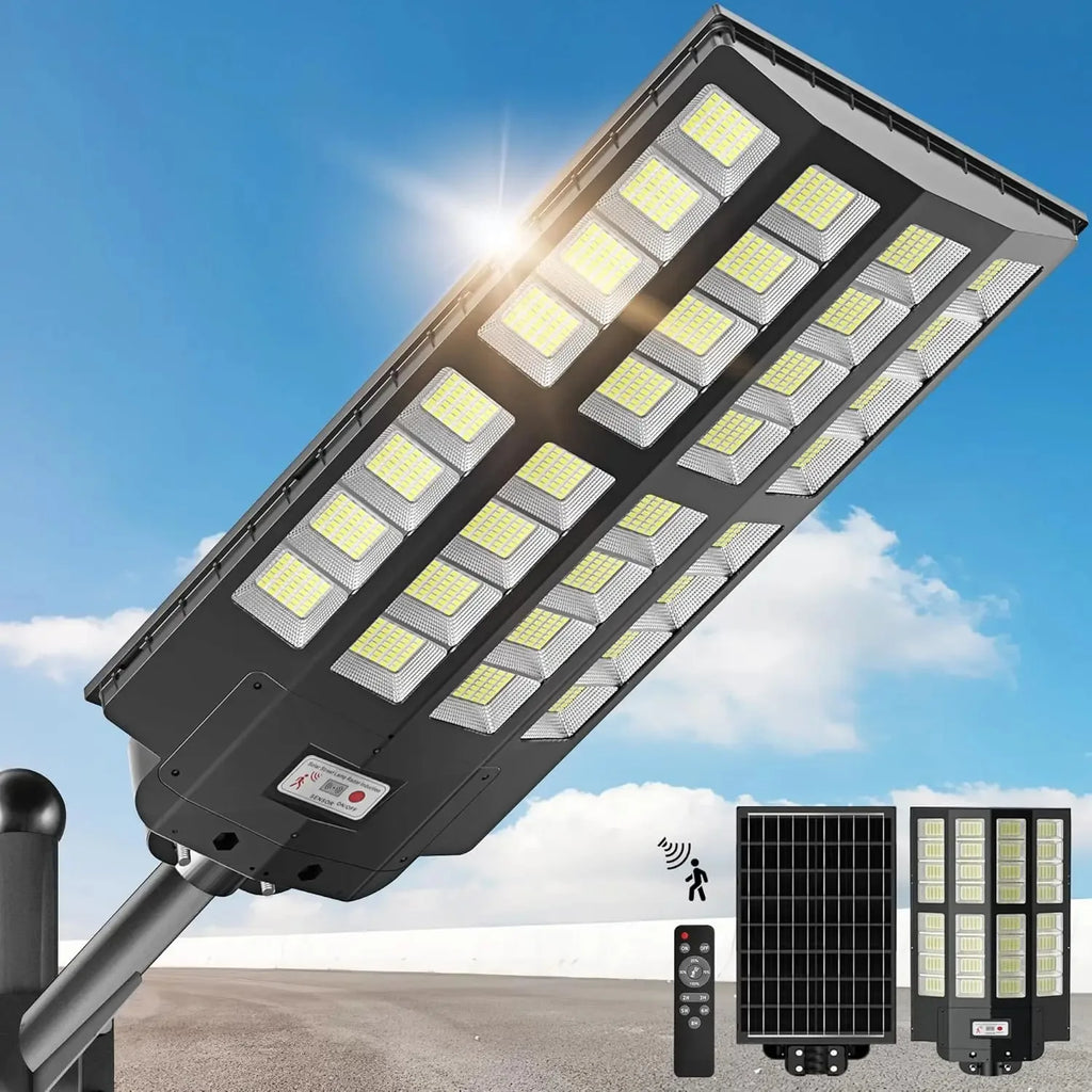 Solar Street Lights Outdoor Flood Motion Sensor Waterproof IP66 Dusk Zpaxo