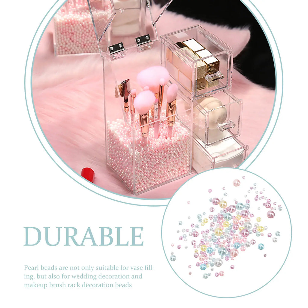 No Hole Floating Vase Decorative Pearls Resin Beads DIY Decoration