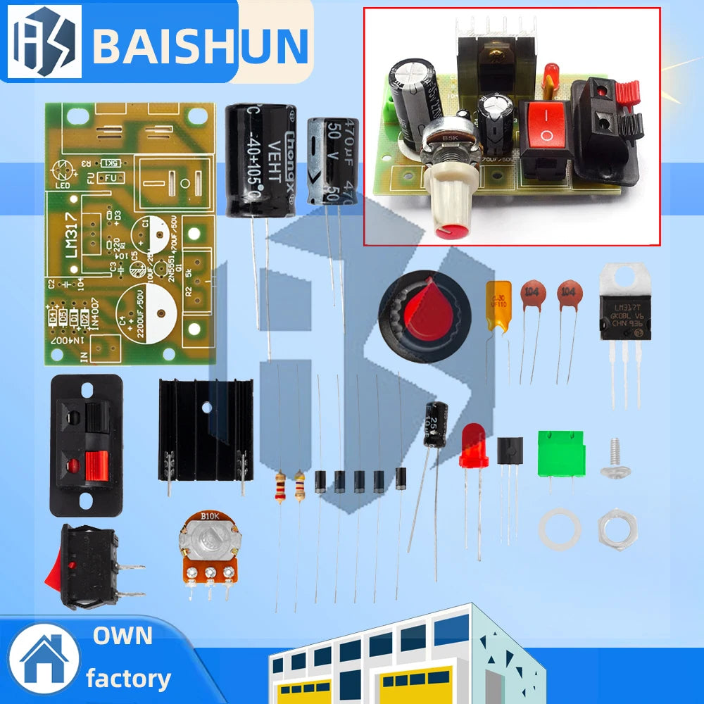 LM317 Adjustable Linear Voltage Regulator Module DIY Power Supply Zpaxo Default Title