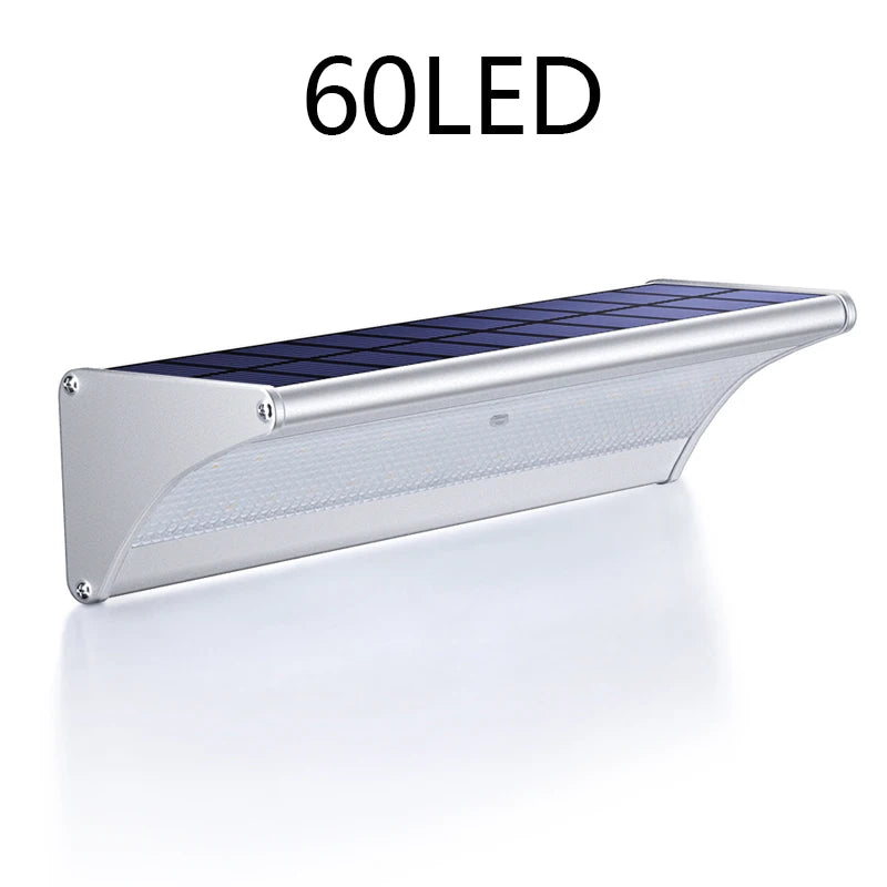 Solar Power Wall Lights Outdoor Garden Lighting Sun Lamp Radar Sensor Zpaxo 60LED-Silver Warm Lighting China Mainland
