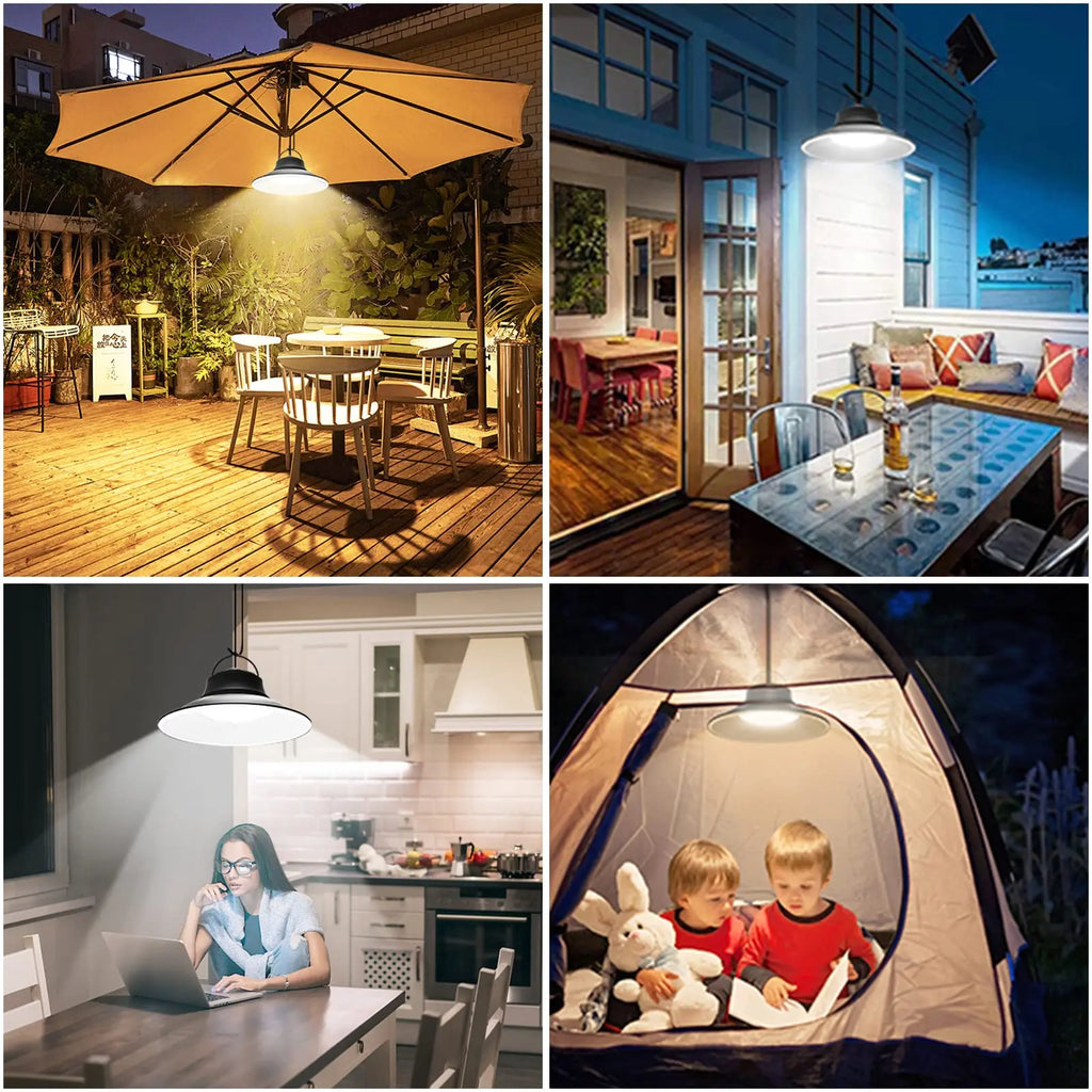 Solar Pendant Light Motion Detector Outdoor Indoor Shed Lamp Zpaxo