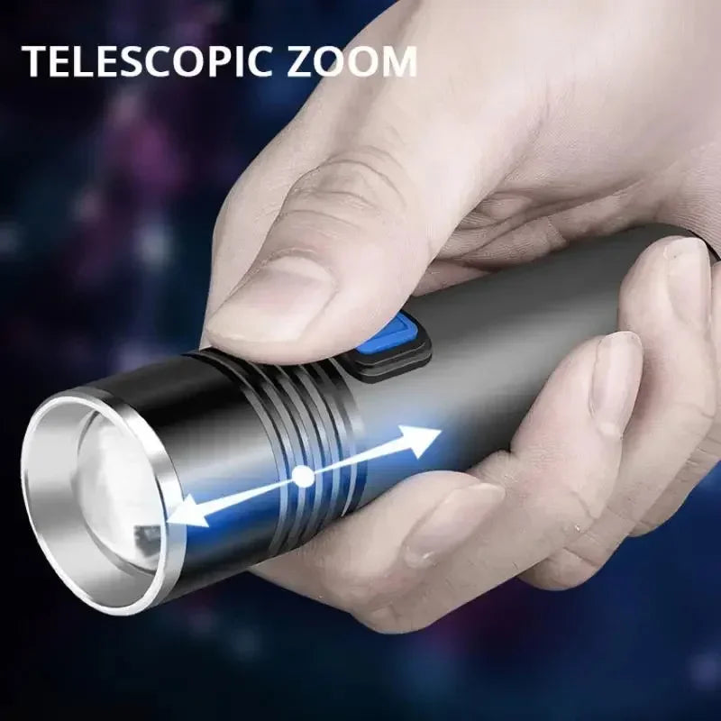 KDULIT 395nm UV Flashlight USB Rechargeable Zoomable 3 Modes
