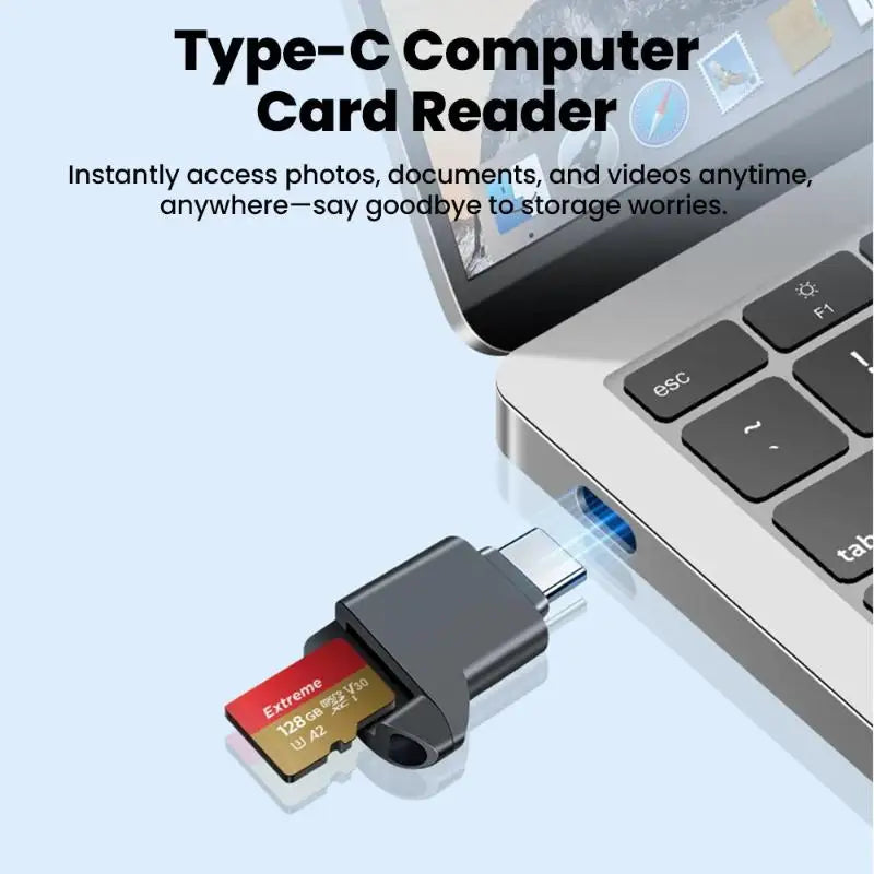 USB-C 2.0 Mini TF Card Reader – Compact Memory Adapter