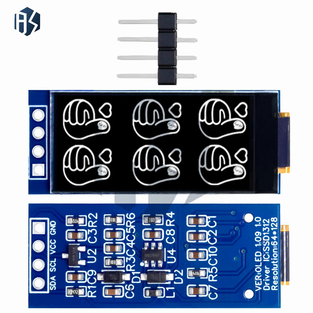 OLED Display 1 1-inch SSD1312 64X128 12864 IIC Arduino Zpaxo