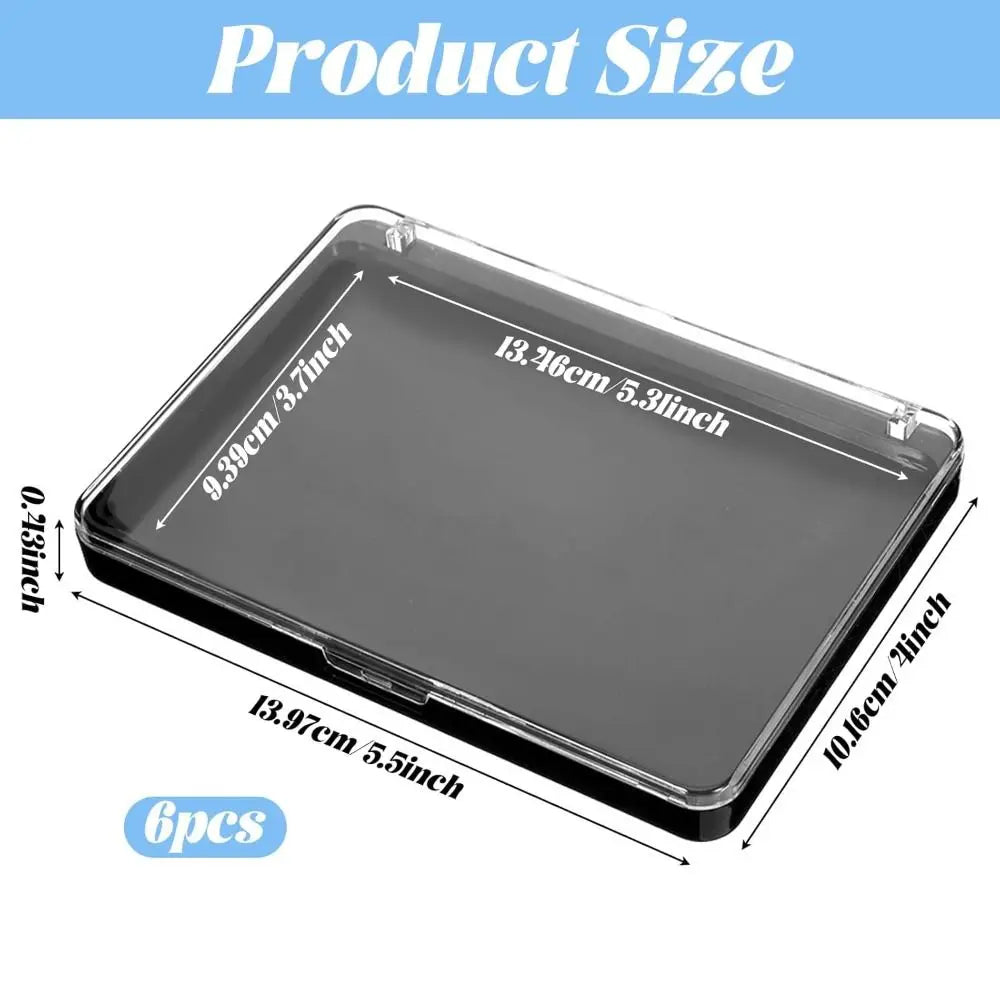 with Frosted Clear Top Magnetic Makeup Palette Plastic Black Empty Eyeshadow Palettes Lightweight Travel Storage Box Zpaxo