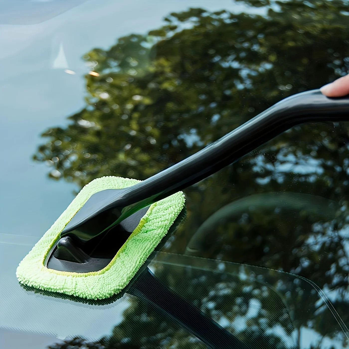 Long Handle Car Windshield Cleaner Brush | Interior Glass Wiper Car Glass Cleaning Brush Zpaxo