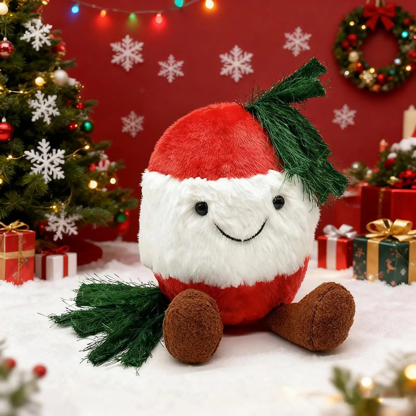 Christmas Stuffed Animals Soft Festive Huggable Bell Stuffed Animal For Home Desk Birthday Sofa Boys Kids Girls Friend Zpaxo