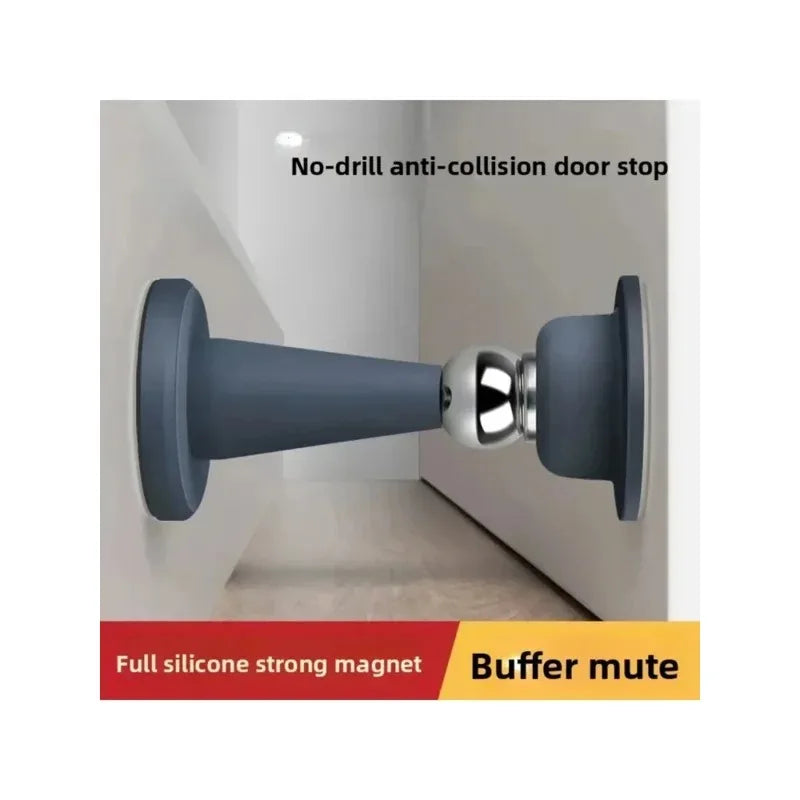 No-Drill Silicone Door Stopper – Wall Protection Anti-Collision Door Stopper Zpaxo