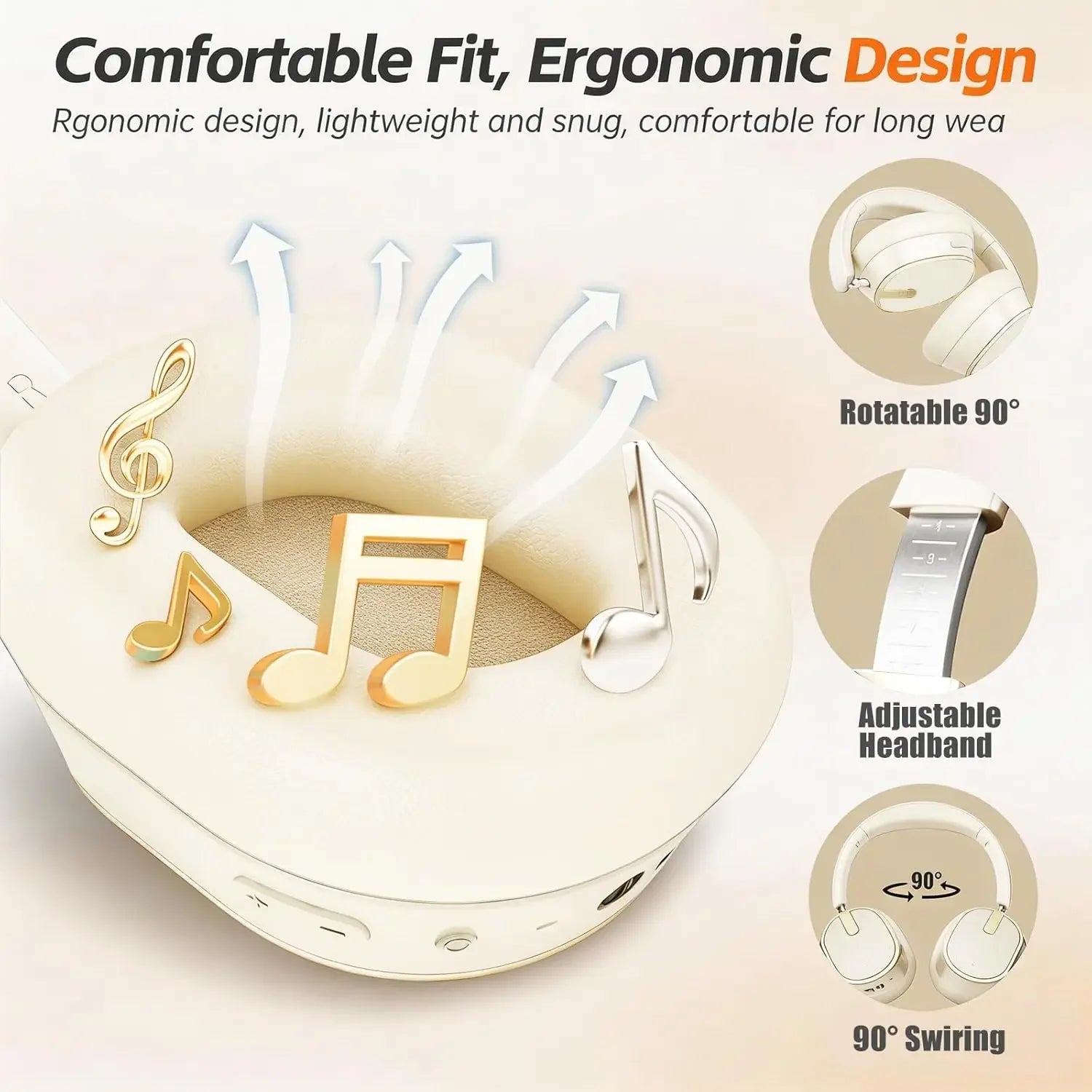 Bluetooth Headphones Active Noise Cancelling ANC Wireless Over
