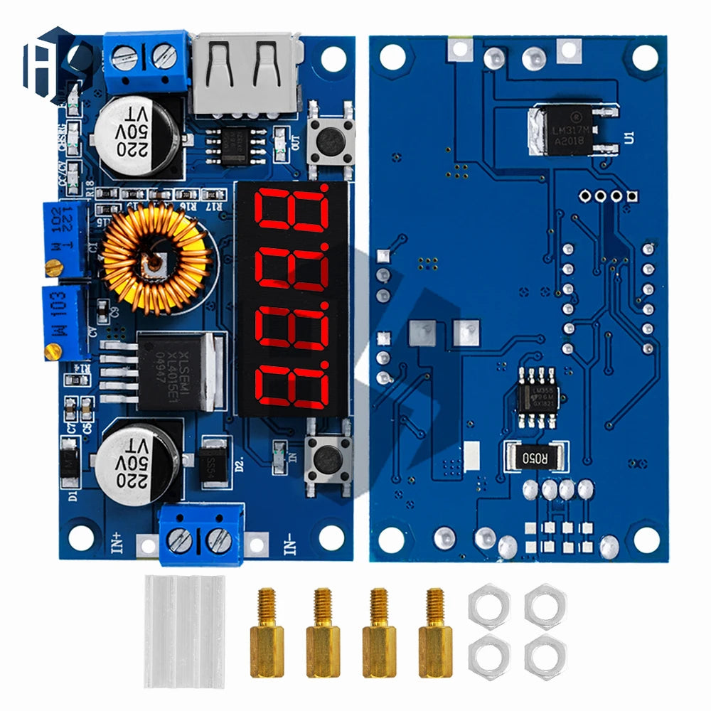 5A 75W CC/CV Adjustable Buck Module – BAISHUN USB Volt-Ammeter LED Driver DC Power Supply 1PC Zpaxo