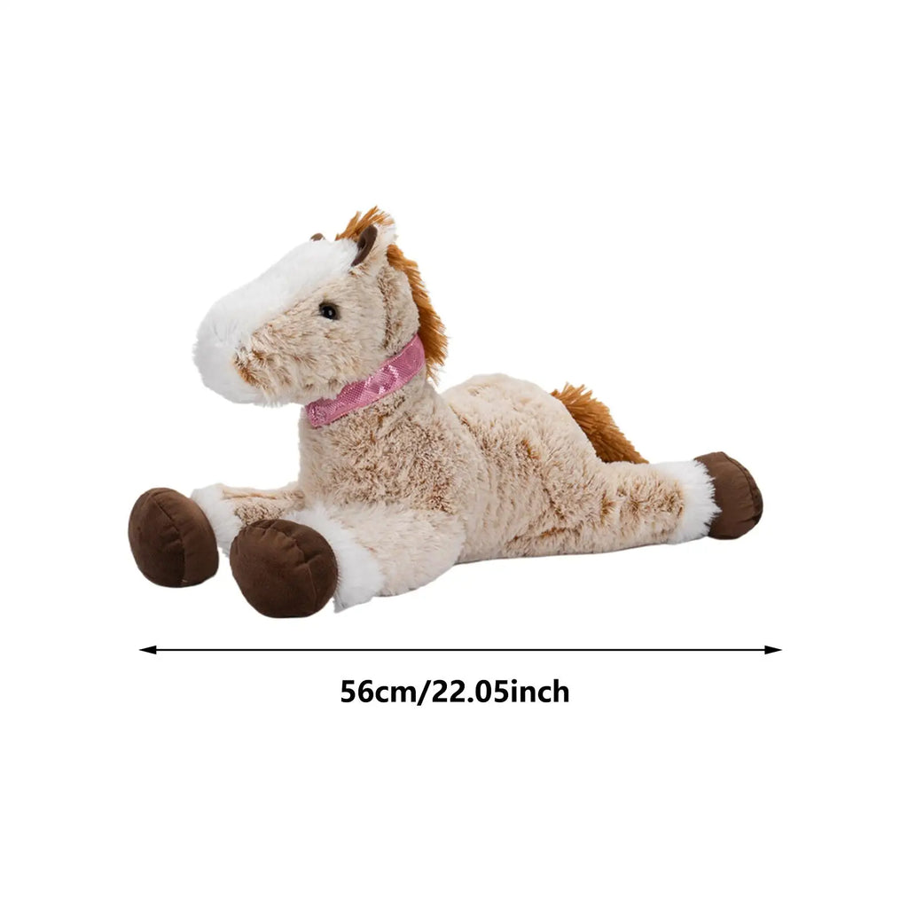 Plush Horse Doll Cute Animal Pillow Plush Horse Toy For Bed For Living Room Bedroom Shelf Study Nursery Girlfriend Wife Friend Zpaxo