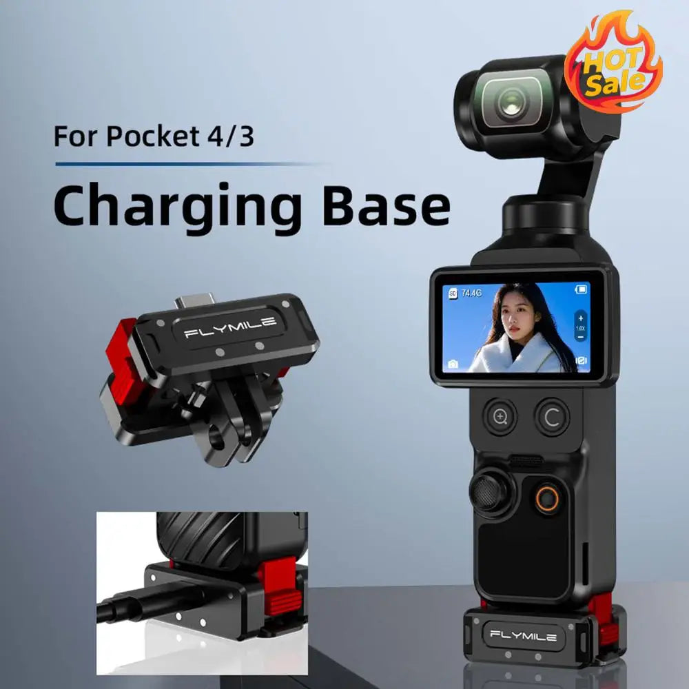 Magnetic Quick-Release Mount for DJI Osmo Pocket 4/3 Accessories Rotation Aluminum Alloy Adapter Expansion Mount Adapter Holder Zpaxo