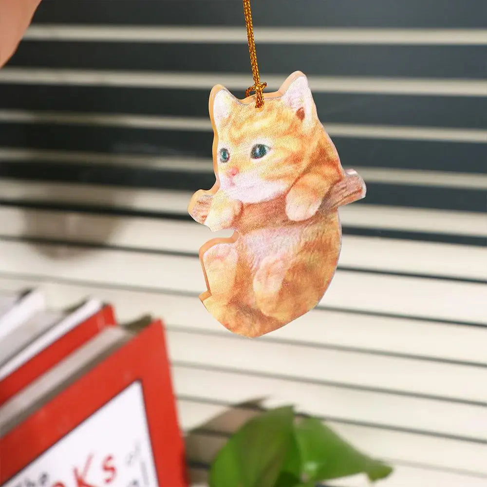 Mirror Simulation Model Car Interior Decor Animal Acrylic Pendant Car Acrylic Pendant Cat Car Pendant Car Hanging Ornament Zpaxo
