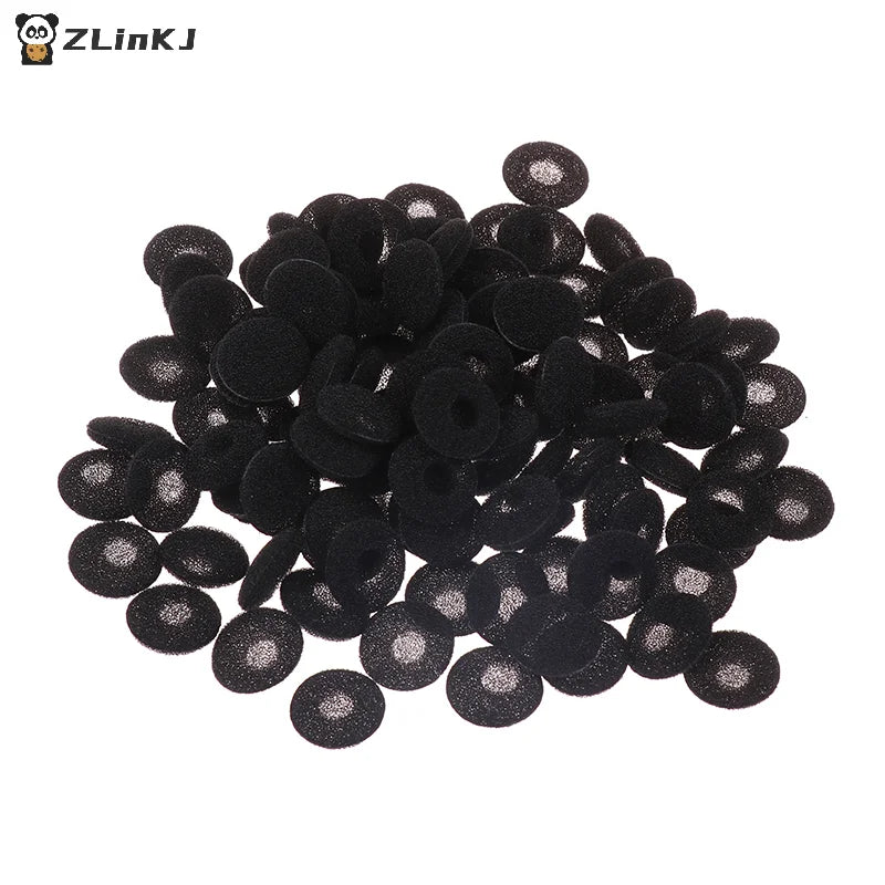 Lot Black Sponge Earmuffs Ear Eartips Headphone Protection Cover Flat Zpaxo