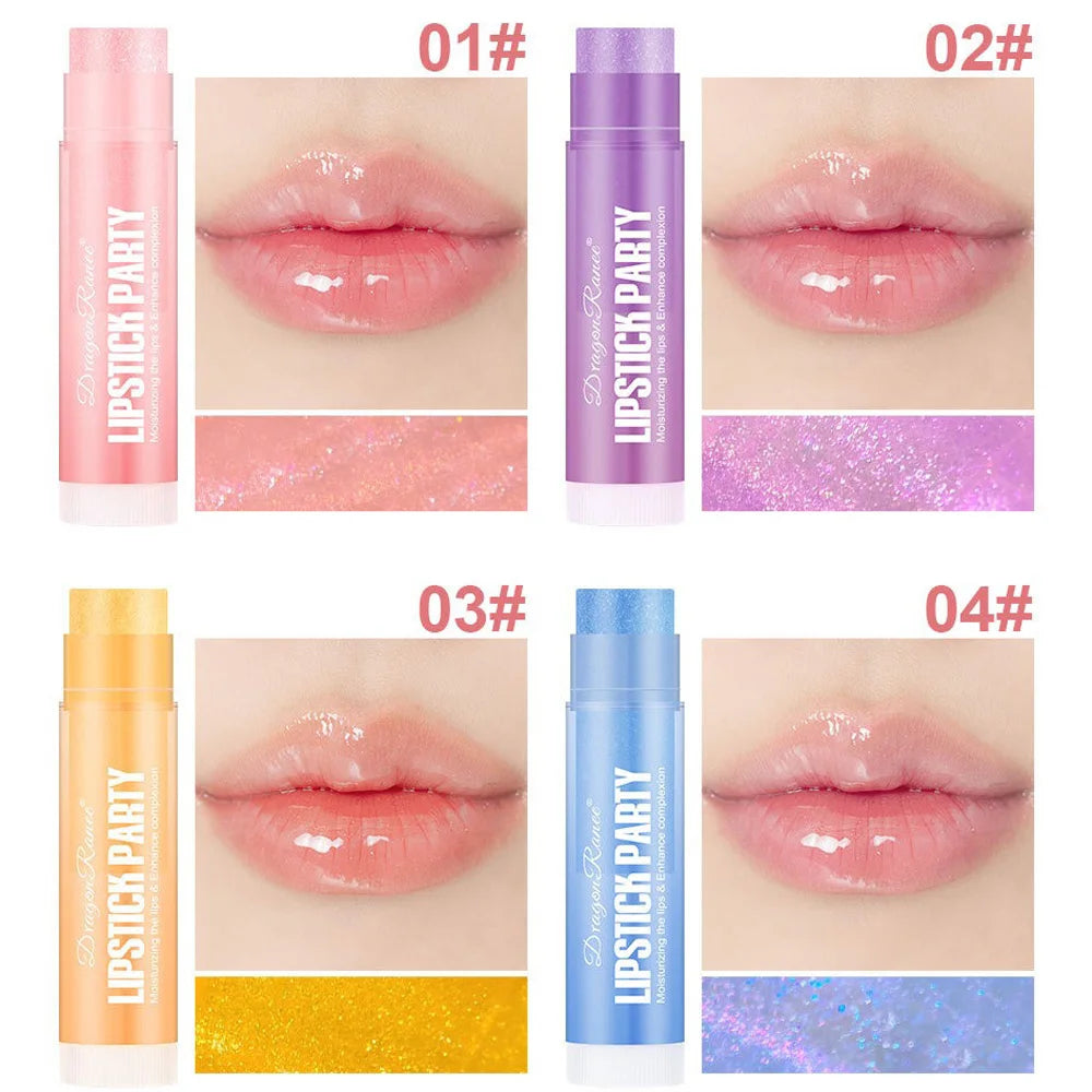Diamond Shiny Glass Lipstick Moisturizing Fine Flash Sparkling Lip Gloss Makeup Lip Freeze Long Lasting Nourish Lip Balm Care Zpaxo