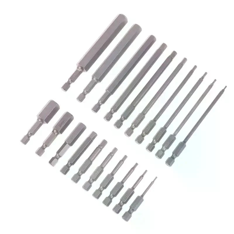 Hex Shank Magnetic Head Screw Driver 50 Screwdriver Bits H1 5-H12 Nut Zpaxo