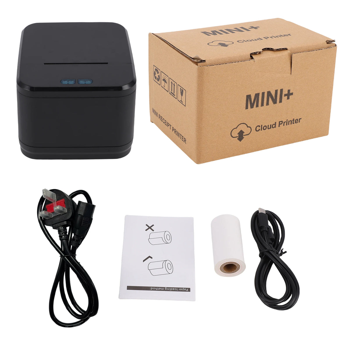 58MM Thermal Receipt Printer Wireless Printing Machine Bluetooth+USB+LAN Interface Compatible with Win Android IOS for Store Zpaxo UK