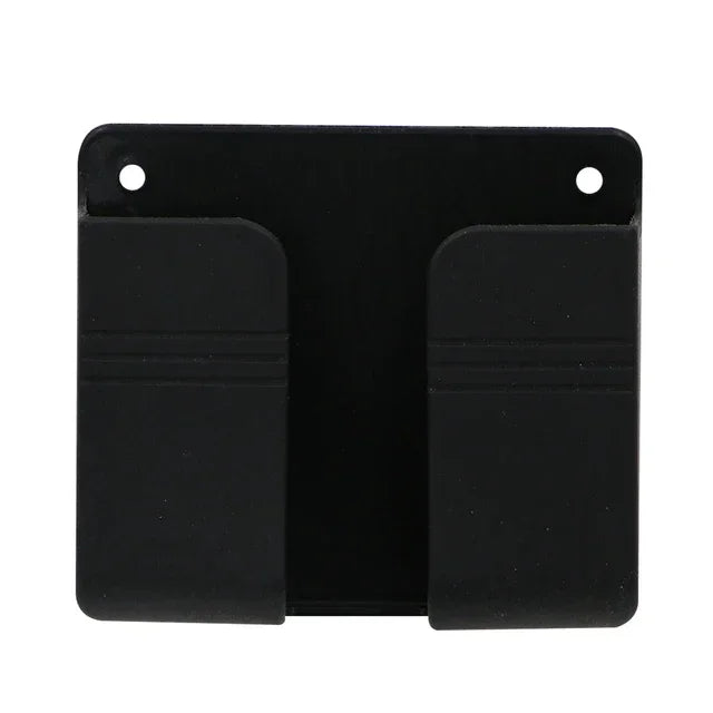 1pc Wall Mounted Storage Box Multifunction Punch Free Organizer TV Remote Control DIY Mobile Phone Plug Charging Holder Stand Zpaxo black-1pc 1