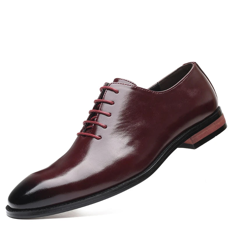 Mens Black Leather Oxford Shoes Lace Up Formal Dress Comfortable Non Zpaxo 6288 Red 41 China Mainland