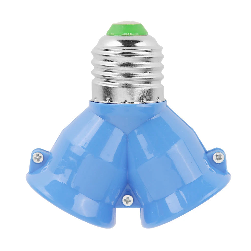 E27 LED Base 220V Light Screw Splitter Adapter Lamp 110V Holder Zpaxo Blue