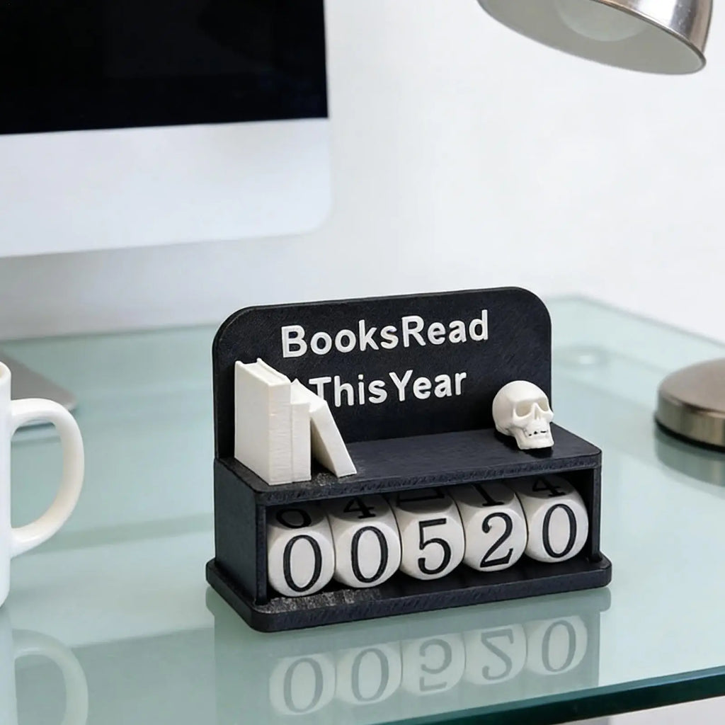 Book Counter Sign 3D Printed Bookshelf Decoration Bookish Decor