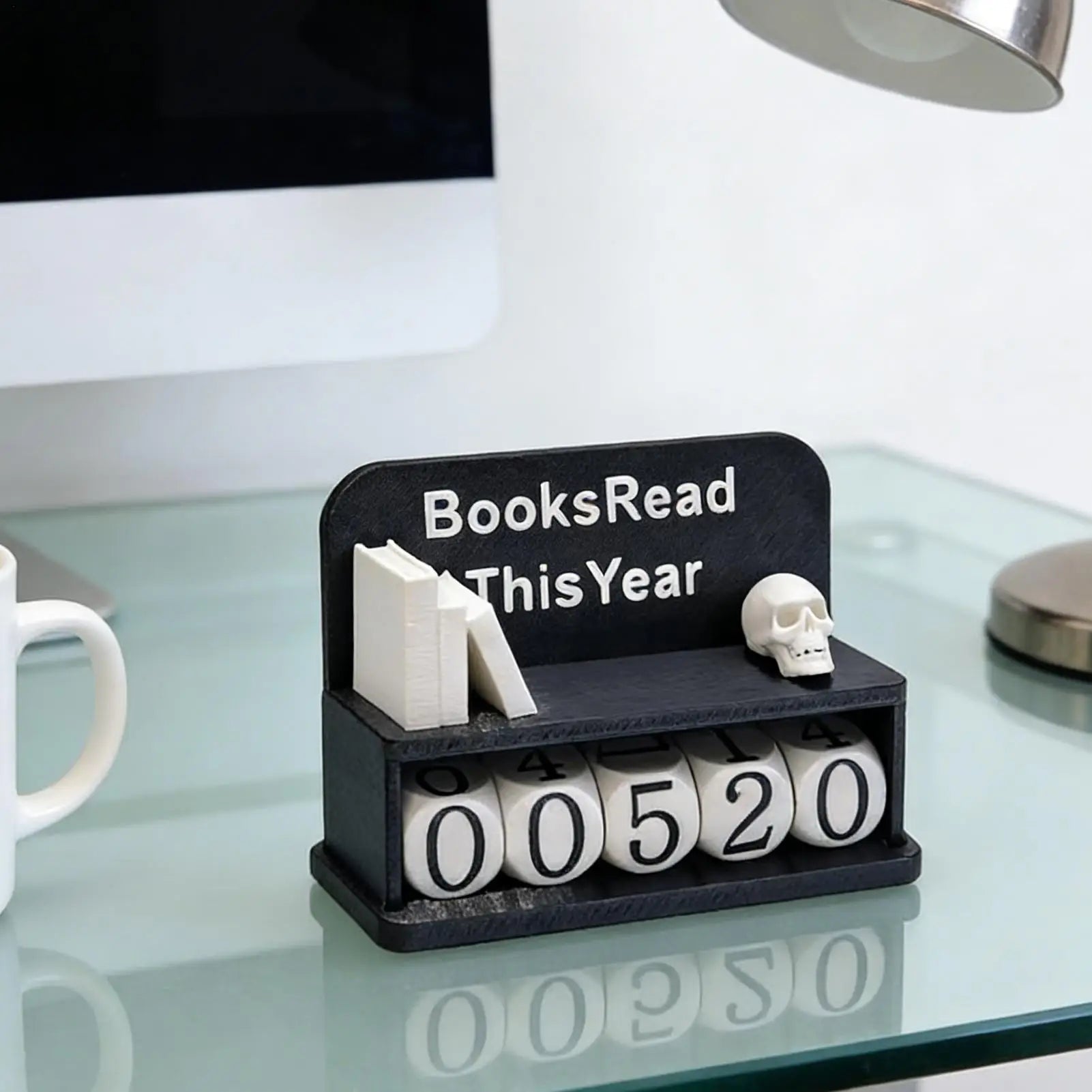 Book Counter Sign 3D Printed Bookshelf Decoration Bookish Decor