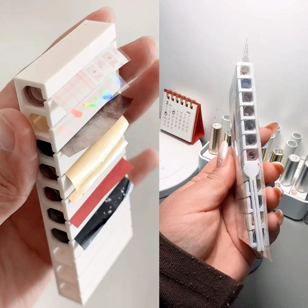 10-Slot Nail Transfer Paper Holder 3D Printed Organizer Box Foil Zpaxo