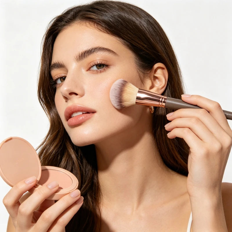 Double-Ended Makeup Brush – Kabuki, Foundation & Eyeshadow Makeup Brush Zpaxo