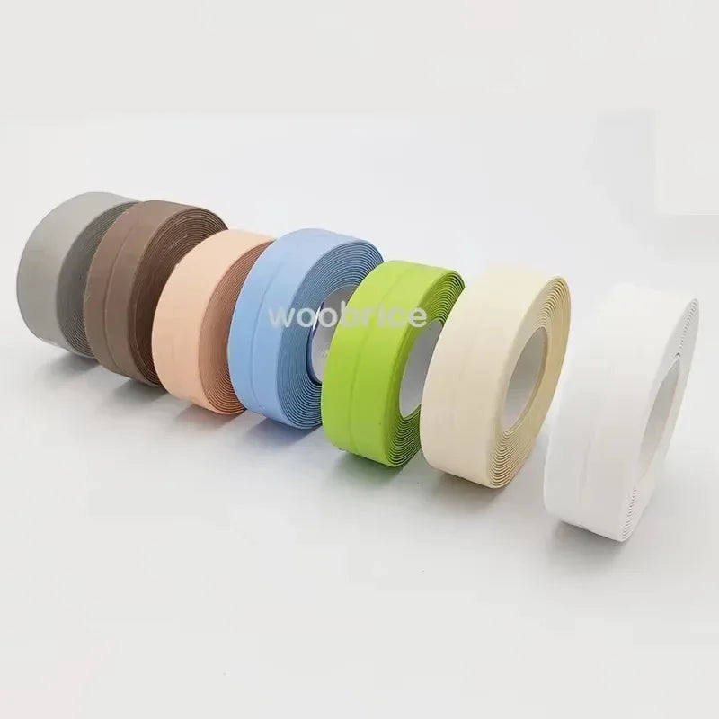 PVC Waterproof Sealing Tape for Bathroom Sink Shower, Bathtub and Toilet Self Adhesive Tape Kitchen Sink Edge Protector Tape Zpaxo