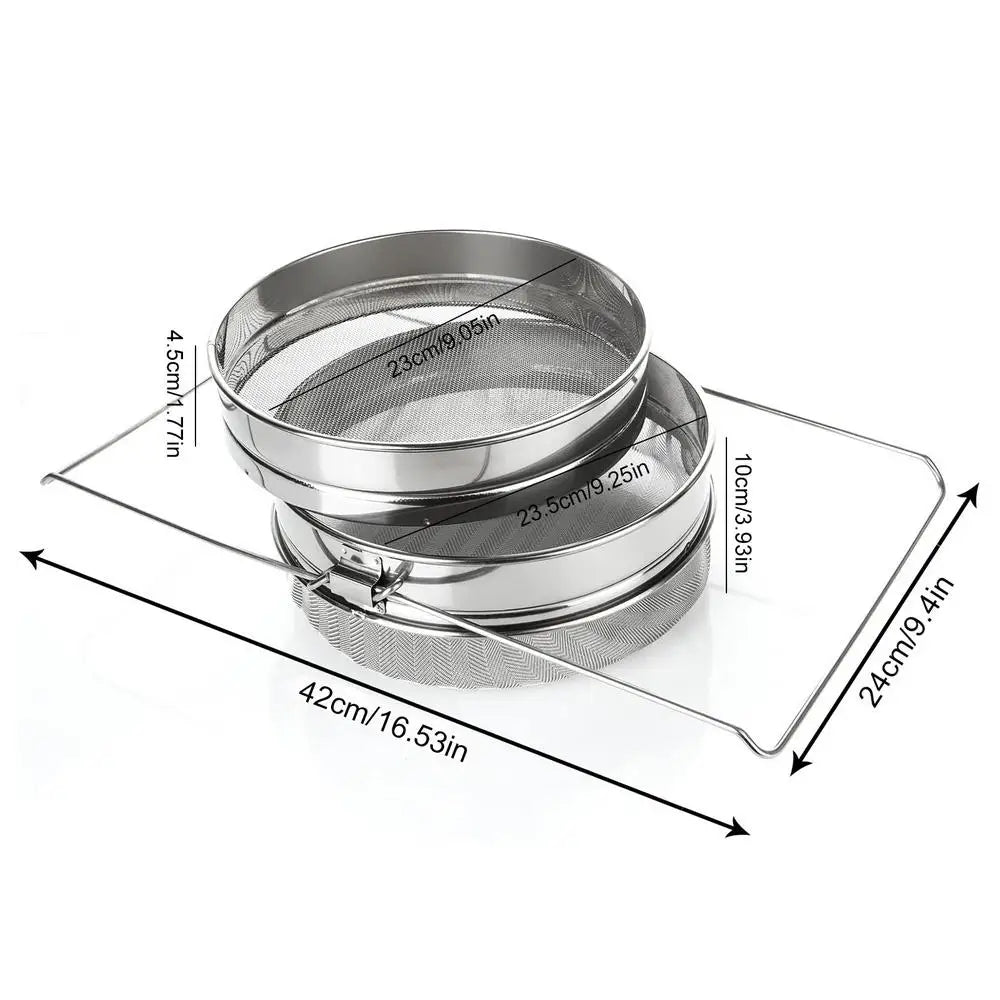Stainless Steel Beekeeping Double Layer Honey Filter Settling Tank Colanders Strainers For Kitchen Tools Zpaxo 01 China Mainland