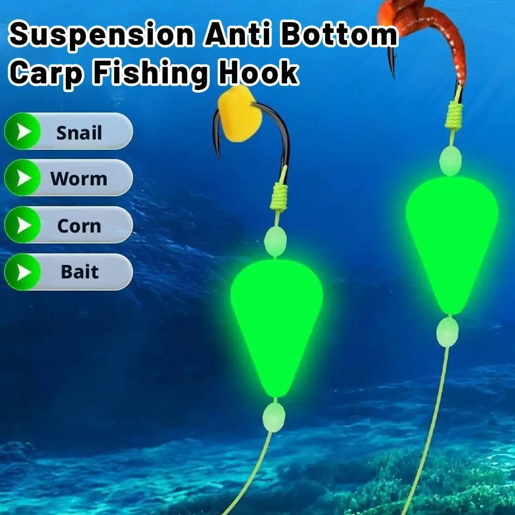 Double Hook Carp Hair Rigs – Glow Night Float | Ready Made Carp Fishing Rig Zpaxo