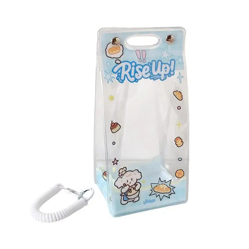 Clear Dustproof Kawaii Doll Display Bag Cute Cartoon Printed PVC Zpaxo
