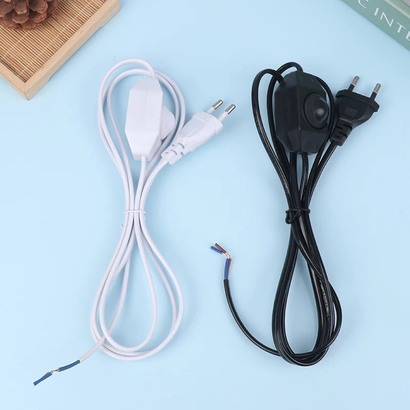 1Pcs 1.8M Extension Cord With Dimmer EU Plug Control Switch Power Cable Cord EU Plug For Table Lamp 220V Electricity Wire Zpaxo