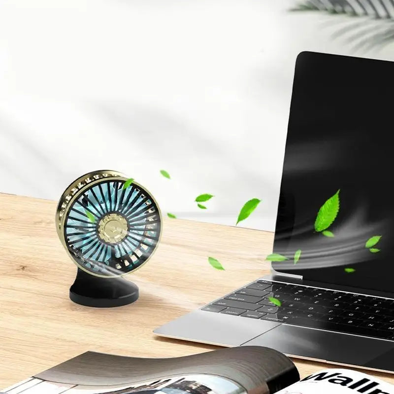 Y1UB Vehicle USB Fan Electric Car Dashboard Mounted 3 Speed 360
