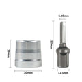 Heavy-duty Tool Car Jack Adapter Rust-resistant Steel Ball Joint Rod Zpaxo Silver