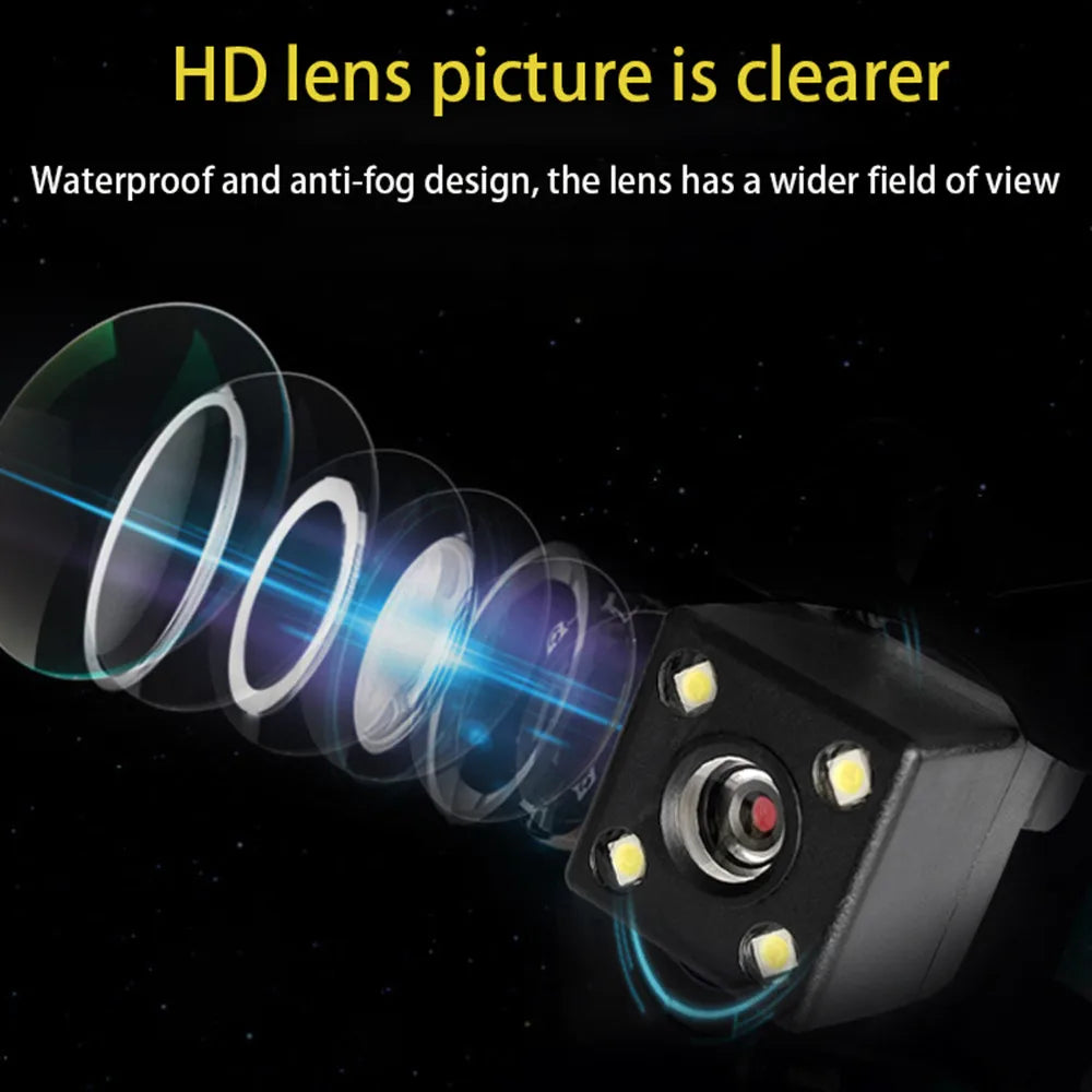 Car Rear View Camera LED Night Vision Reversing Auto Parking Monitor CCD Waterproof 170° HD Video Support Monitor Auto Tools Zpaxo