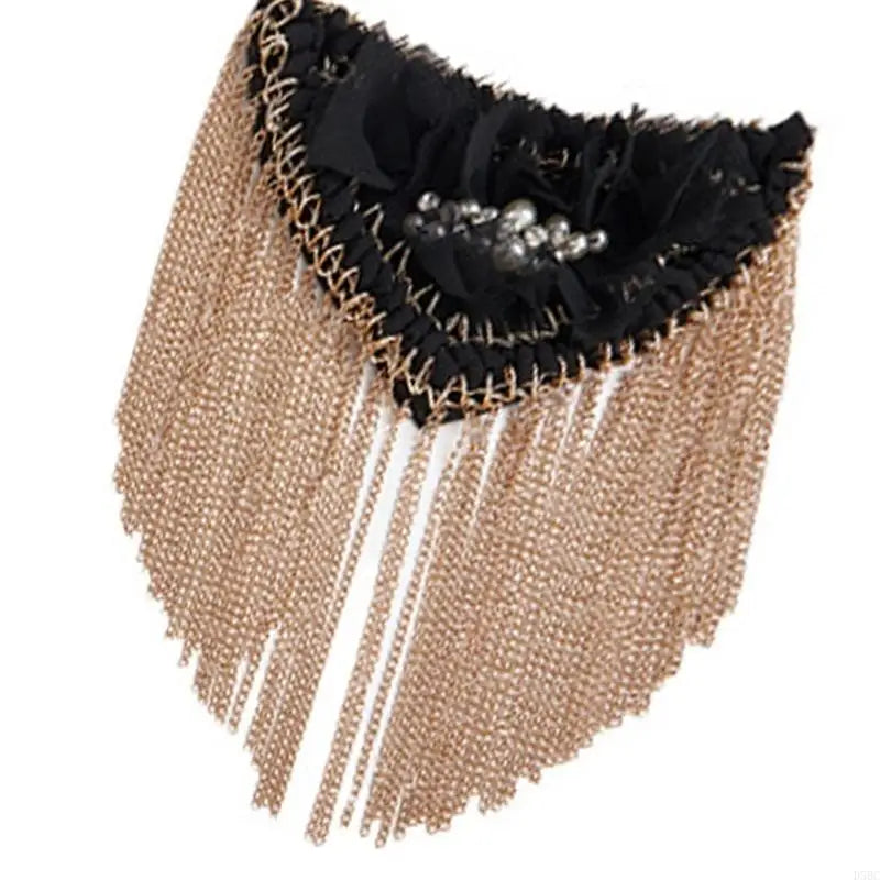 Metal Tassels Fringed Shoulder Epaulette Women Men Uniform Decoration