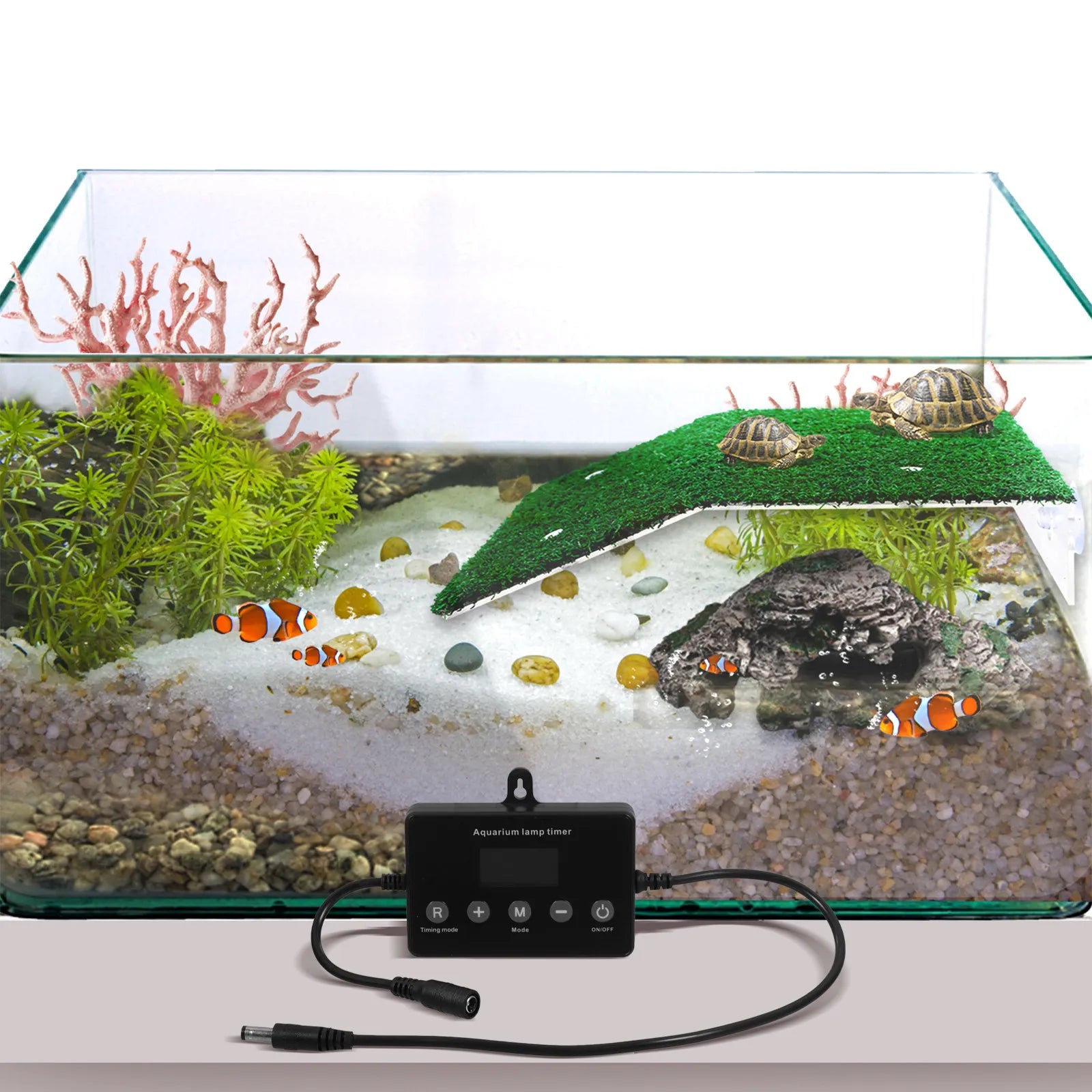 Smart LCD Controller Black Fish Tank LED Dimmer Universal Aquarium