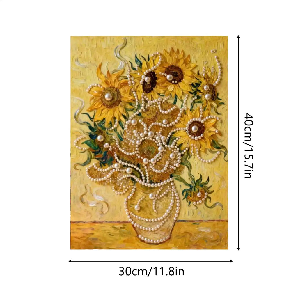 Canvas Paint 30x40cm Flower Relief DIY Painting Kits Adults Students