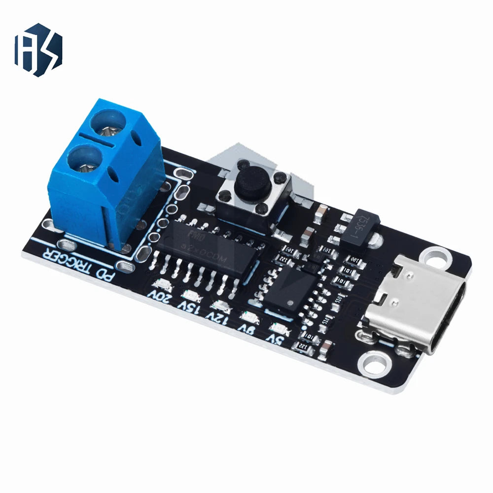 100W 5A USB-C PD3 0 QC3 Fast Charging Trigger Module Boost Converter Zpaxo