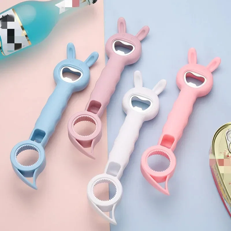 1 Beer Opener Multi-functional Beverage Jar Can Bottle Plastic Zpaxo random 3pcs