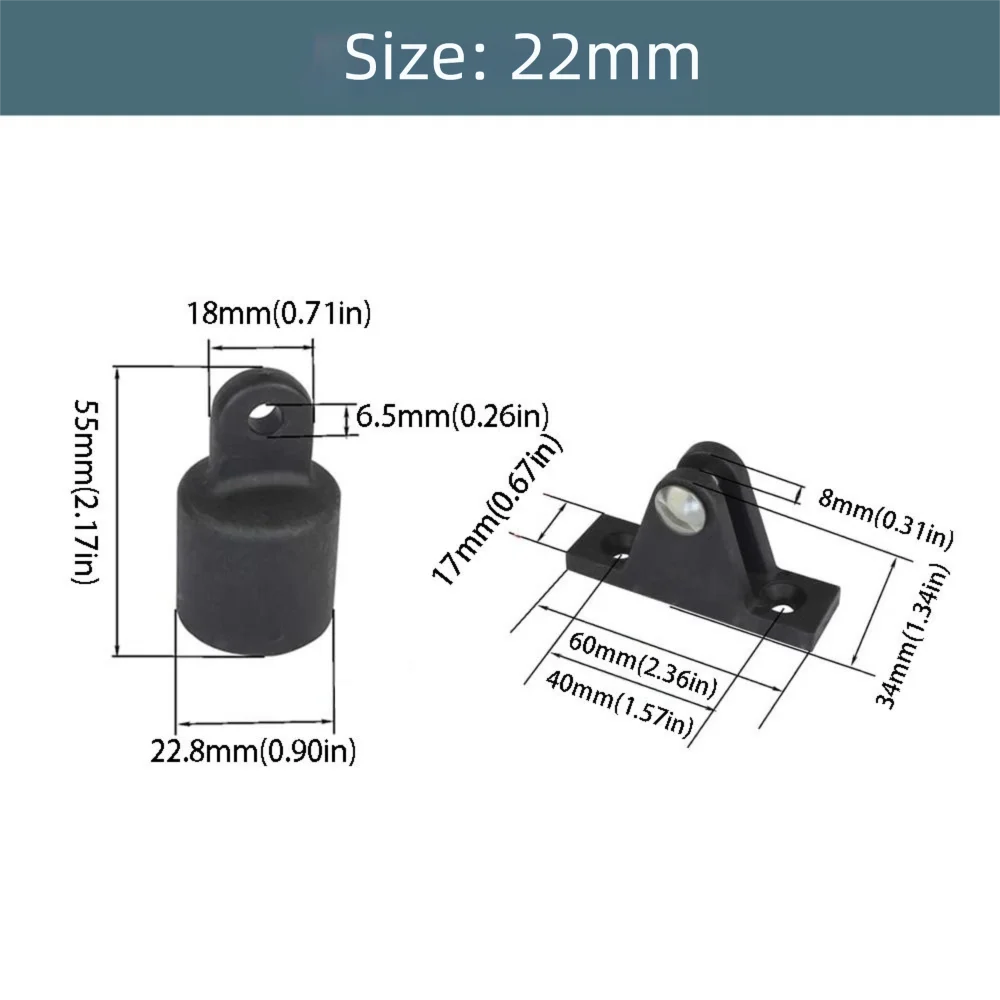 High Strength Marine Boat Fixing Sliding Sleeve Nylon Cover Practical Sunshade Canopy Hardware Corrosion Resistant Versatile Zpaxo Mountain-shaped hat